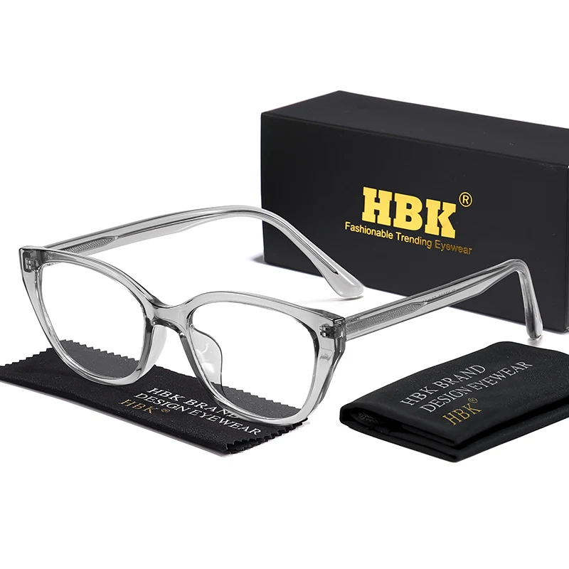 

HBK модная женская оправа с дизайном «кошачий глаз» в стиле ретро, высококачественные компьютерные очки с защитой от синего света, мужские оптические очки в оправе