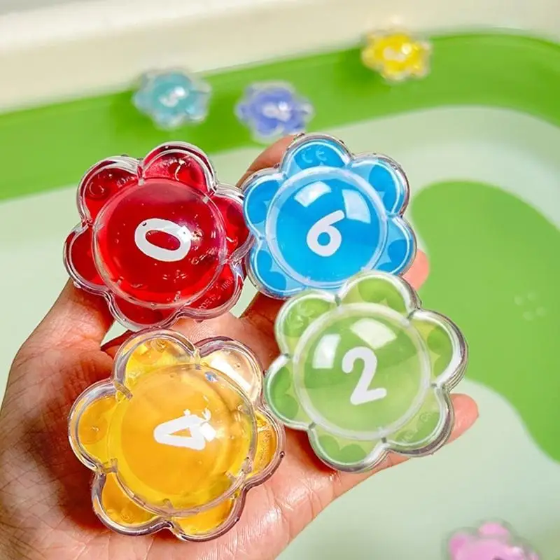  Floating Ball Bath Toy For Toddler Sensory Play Bright Color Baby Bath Time Interactive Cognitive Early Learning Toy
