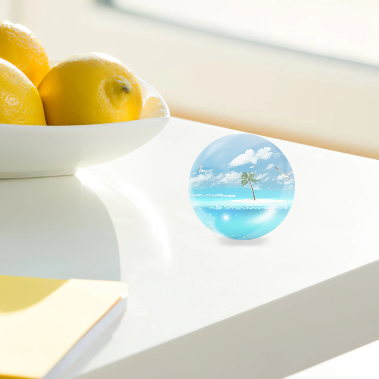 

3Cm Crystal Ball Sphere Photography Prop Solid Glass Orb for Unique Photos Decorative Display Feng Shui