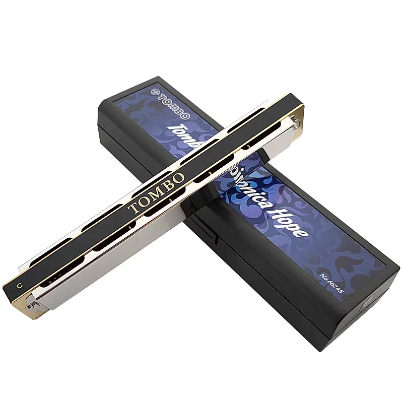 Tombo Tremolo Harmonica 6624S Harp Hope Super 24 Holes Mouth Organ Professional Armonica Harmonic Natural Minor Instrumentos