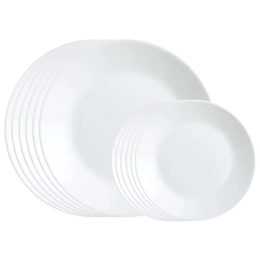 Winter Frost White Dinner and Bread and Butter Plates - 6 of Each Total of 12 Plates