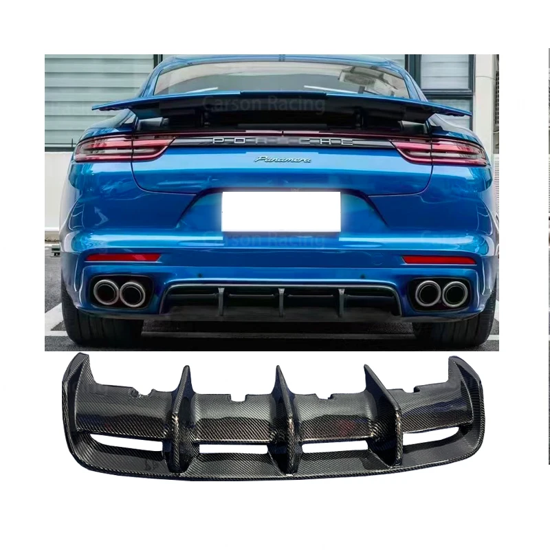 

Carbon Fiber GTS Style Rear Bumper Diffuser Lip Spoiler For Panamera 971TurboS GTS 2017-2019 Rear Body Kit Spoiler Guard