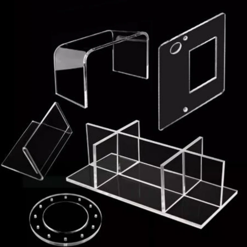 1-10Pcs Transparent Acrylic Block Acrylic Plate Thickness 1/1.5/2mm Acrylic Sheet Panel Perspex Plastic Plate DIY Model Craft