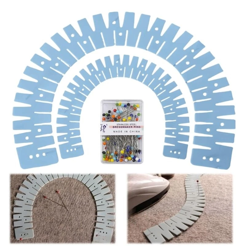 

2 часа Гибкий силиконовый подол набор для беспрепятственного шитья проектов термостойкие линейки с отверстием измерения