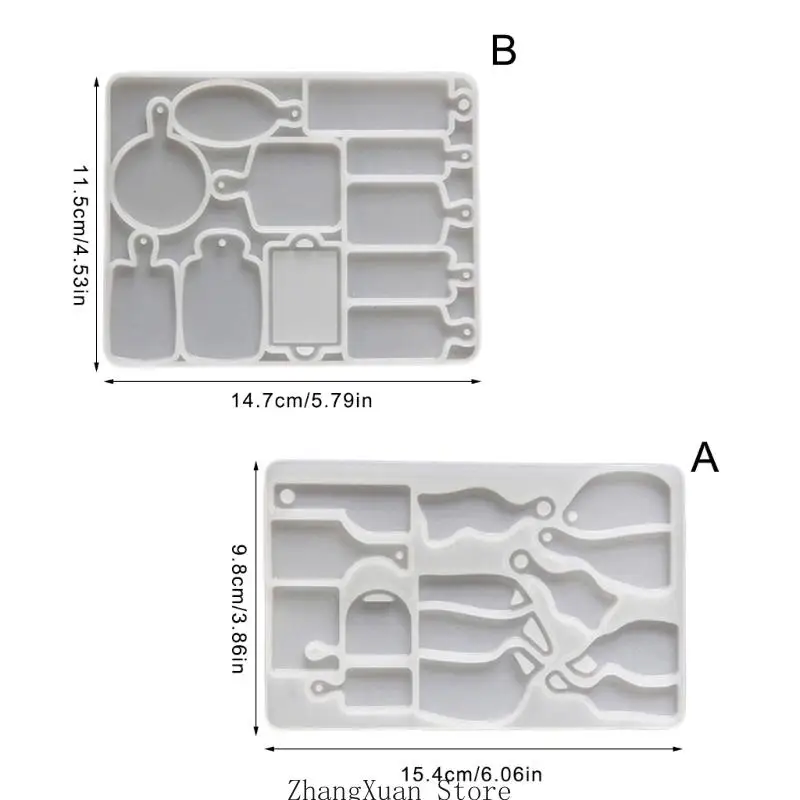 Süßigkeitenformen aus lebensmittelechtem Silikon, rund, quadratisch, rechteckig, unregelmäßig, 3 x – Detail 6