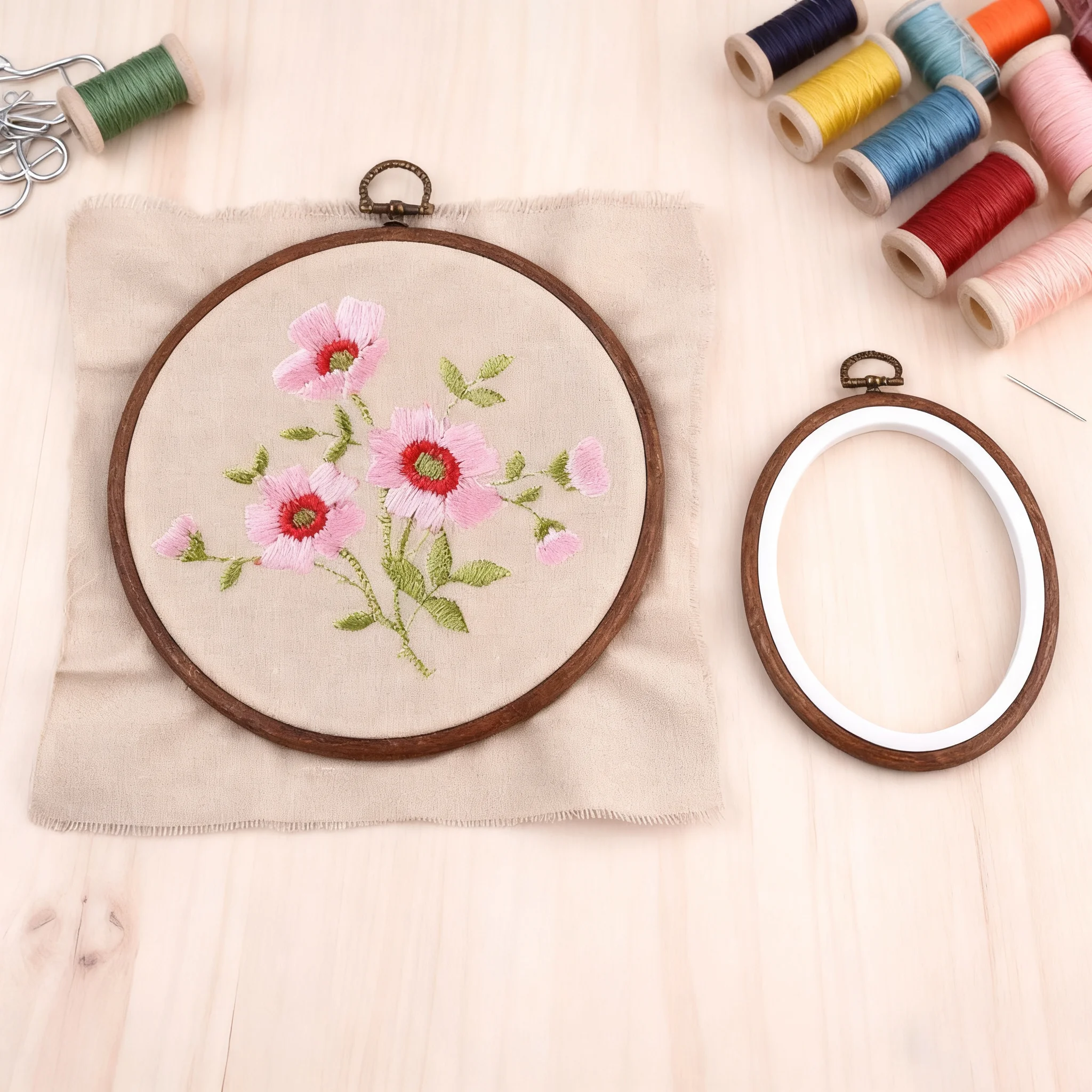 

Швейный инструмент, круглые овальные пяльцы для вышивания из искусственного дерева, набор рамок, пластиковые пяльцы для вышивания, кольца для вышивки крестом «сделай сам», игла для рукоделия