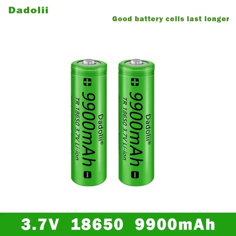 Nueva carga rápida 3,7 V 18650 9900mAh batería recargable  iones  litio  alta capacidad para linterna batería  juguete