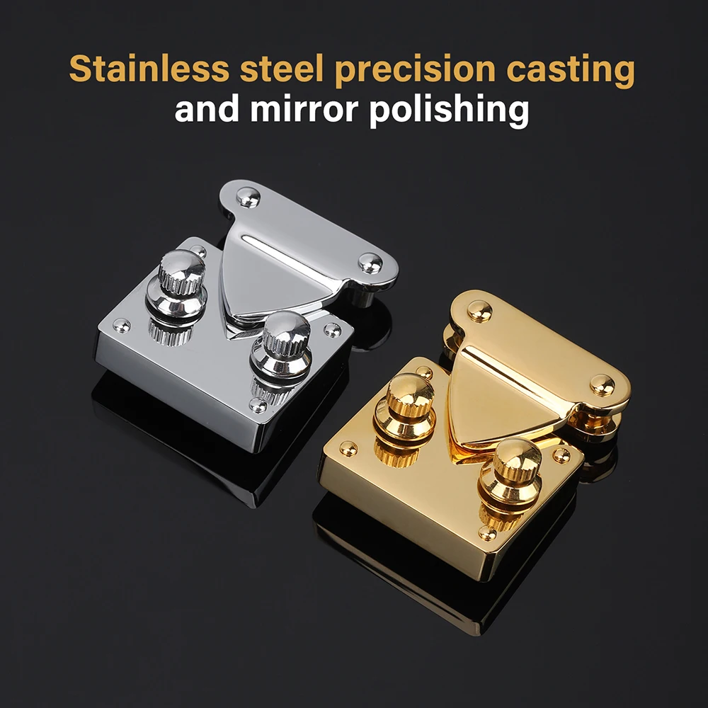 WUTA High Quality Stainless Steel Knob Lock Sets & Spring Clasp for Purses Bags DIY Leather Hardware Durable for Dulles Bag Lock