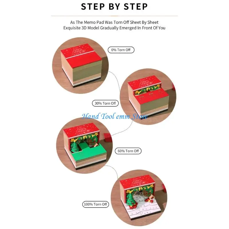 

H37F Interactive 3D Desk Calendar LED Illuminated Monthly Design For Workspaces Decoration