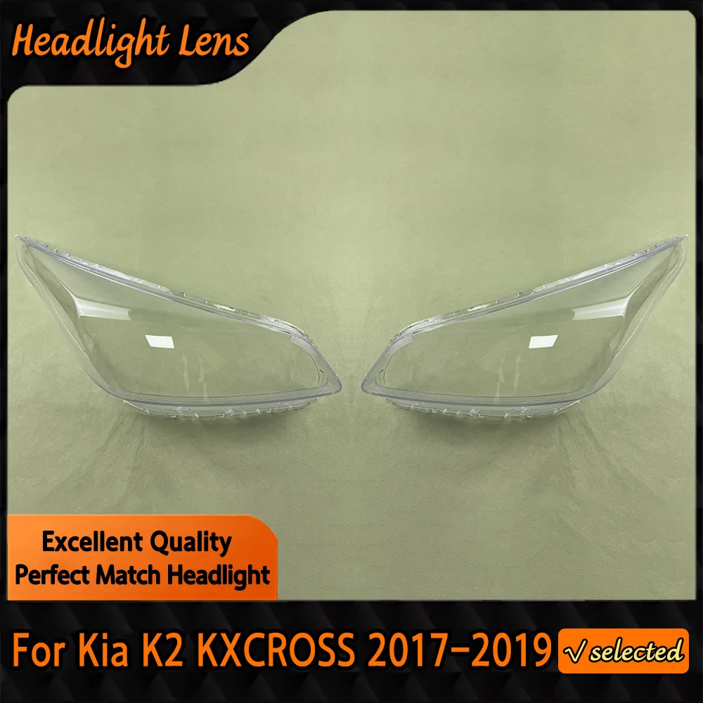 

For Kia K2 KXCROSS 2017 2018 2019 Auto Light Caps Car Headlight Cover Lamp Case Glass Lens Lampshade Headlamp Shell