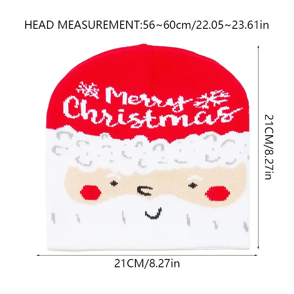 Personality Reindeer Christmas Hat Snowman Bow Pullover Cap Cartoon Christmas Tree Red Knitted Woolen Hat Outdoor