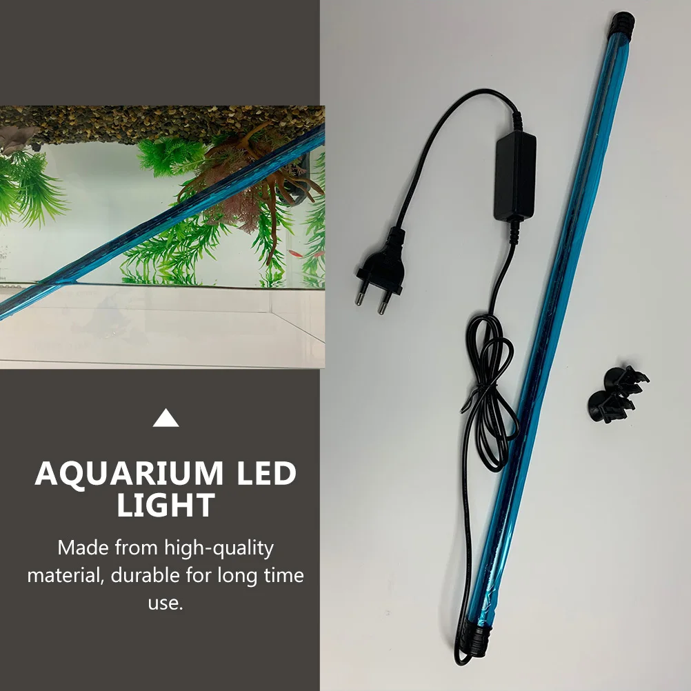 

1pc Fish Tank Led Lamp Aquarium Lighting For Plant Growth Waterproof Eu Plug High Brightness Underwater Light Fish Tank Supply