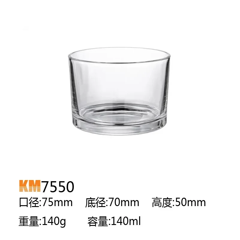Glass Circular Candle Cup Empty Candle Holder Wedding Table Decoration Candle Container Room Decor m