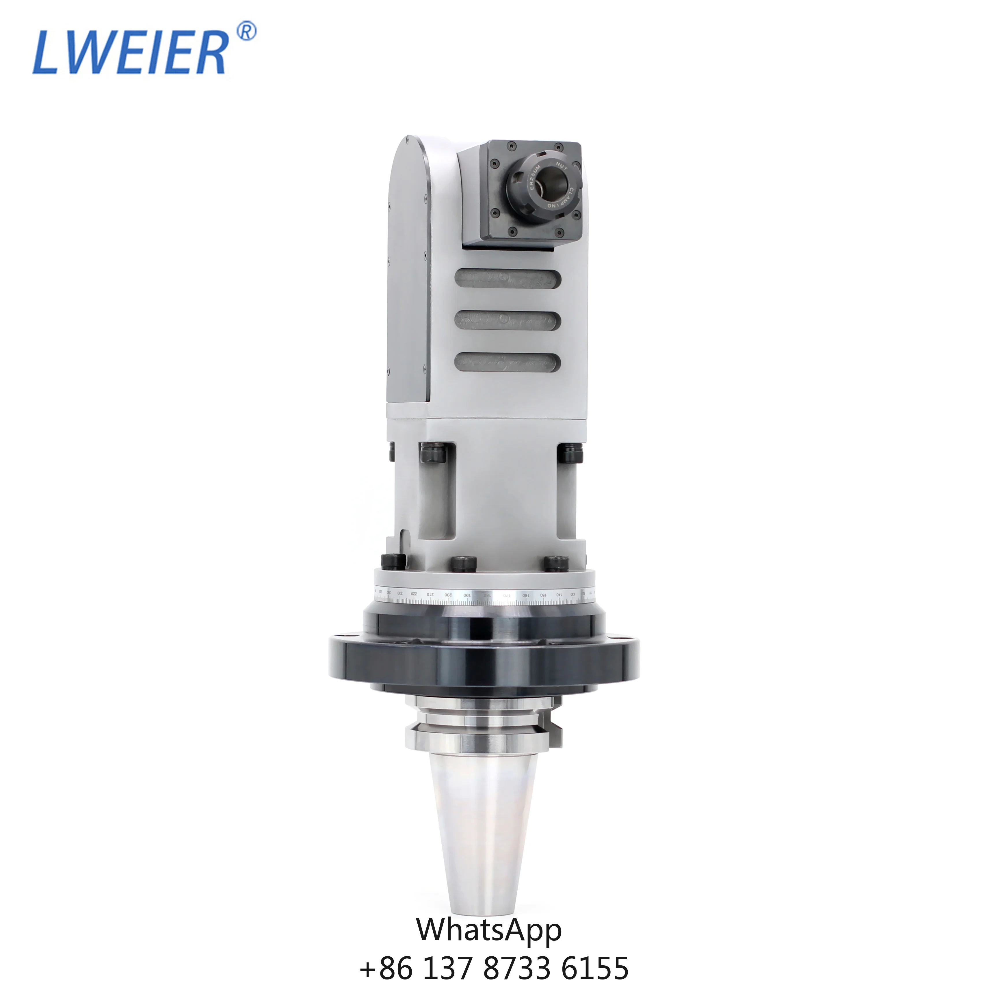 LWEIER BT40BT50 Universal Elongated Angle Head Lightweight Design High-speed High Rigidity Side Milling Head For Milling 1 Year