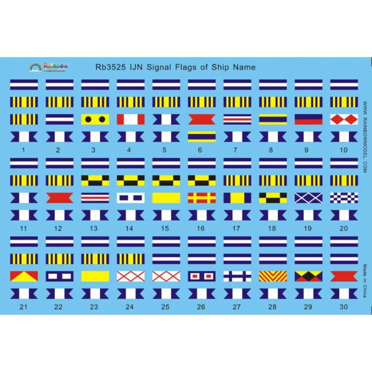 

Радуга Травление Часть 1/350 IJN Сигнальные флаги имени корабля RB3525