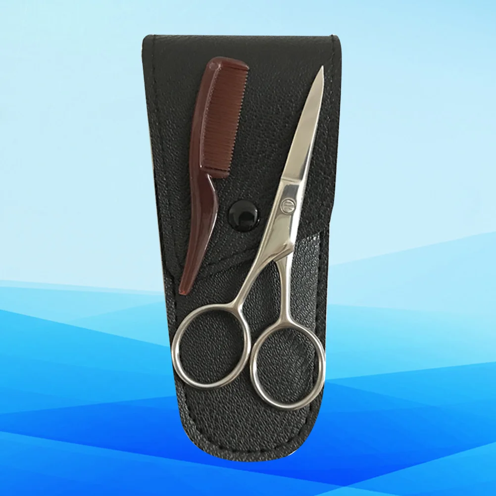 1 Set Eyebrow Scissor Mustache Eyebrow Trimmer Stainless Steel Shear Care Accessary mustache scissors