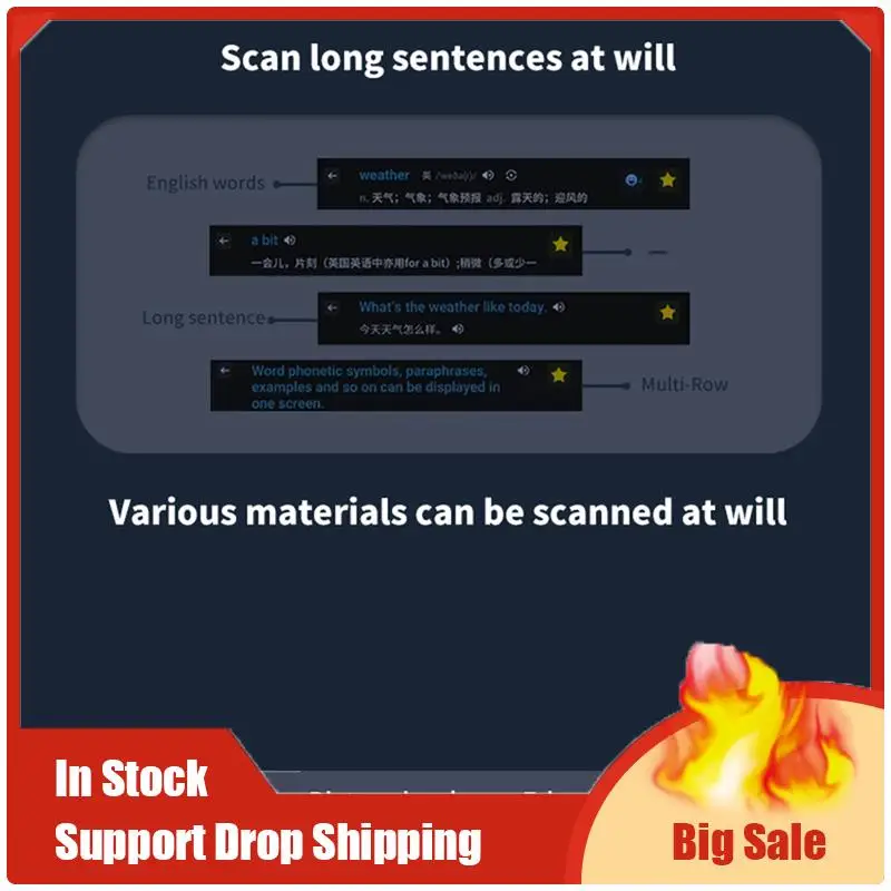 أفضل العروض مترجم صوتي فوري، جهاز مترجم لغة لا حاجة إلى واي فاي، مبدل قلم ترجمة 112 لغة