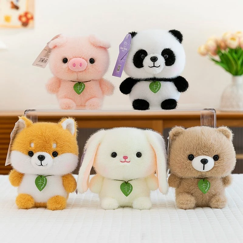 

15cm Cute Table with Animal Plush Toys Kawaii Companion Panda Dolls as Christmas and Birthday Gifts for Children