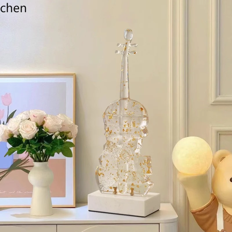 

HTT ornament creative light luxury art violin home living room entrance lobby floor decoration