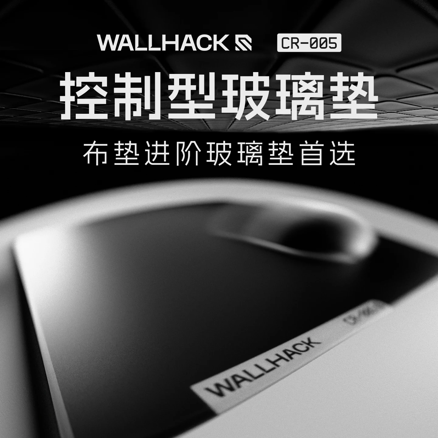 WALLHACK CR005 Control Glass Mouse Pad 510X440mm Large Size Professional E-sports Glass Mouse Pad Genuine Original