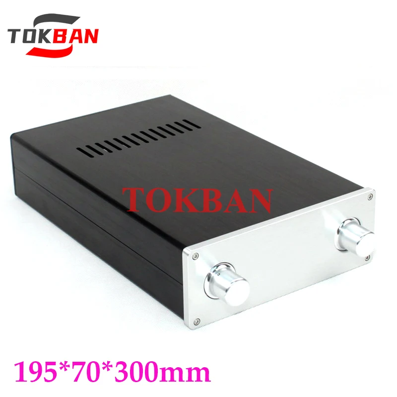 Tokban Audio WA105 195*70*300mm All Aluminum HIFI Preamplifier Chassis Enclosure DIy DAC Decoder Case Shell