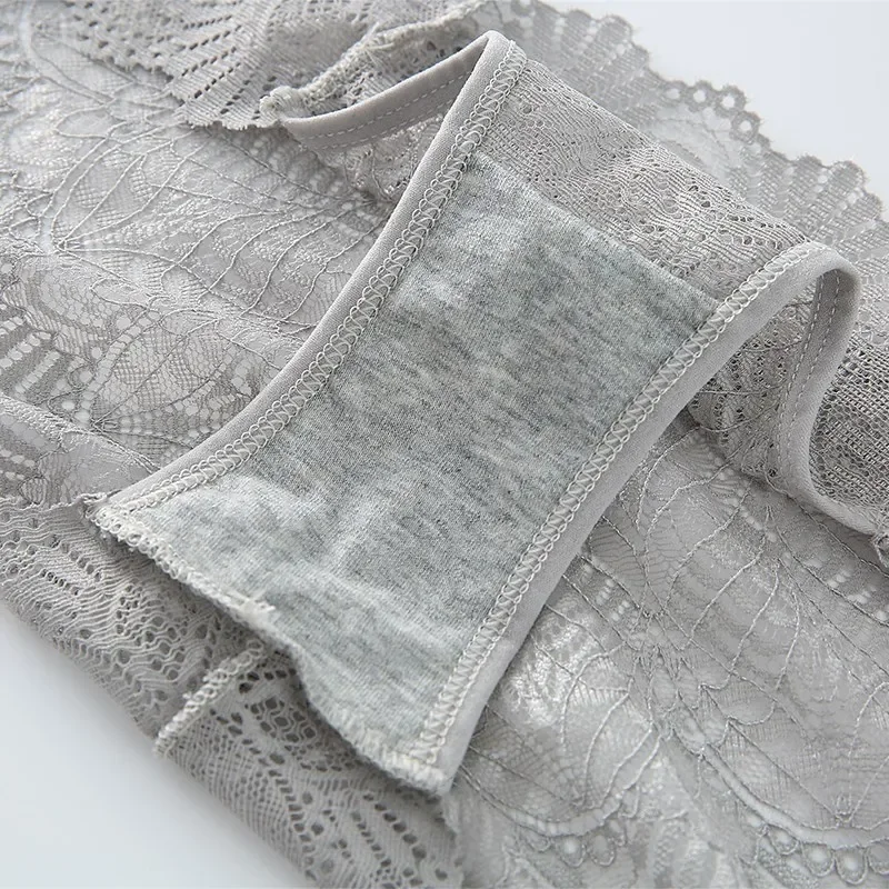 2/3PCS/Set Women\'s Sexy Lace Panties Pure Color Transparent Briefs High Quality Embroidery Female Low-waist Hollow Out Underwear
