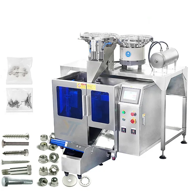 

CE Automatic Horizontal Hardware Nut Bolt Screw 3/4 Side Sealing Sachet Filling Packing Machine With Vibrating Plate Counting
