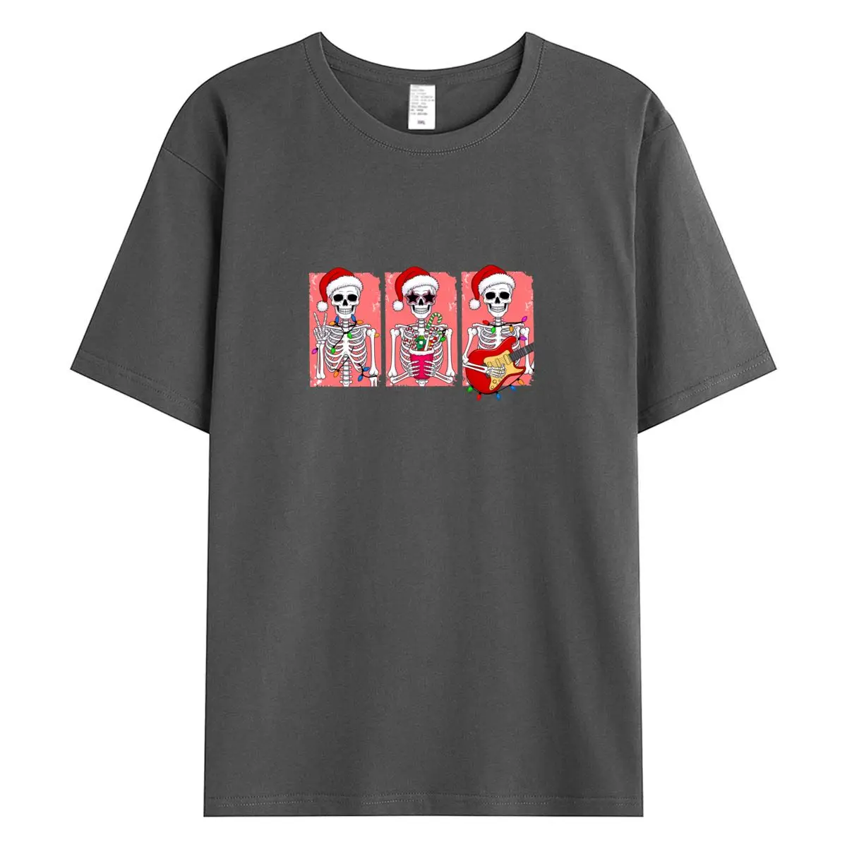 Maglietta da donna 2026 Estate Manica corta Tee Tops Abbigliamento donna Natale Divertente scheletro Graphic T-shirt T-shirt femminile oversize