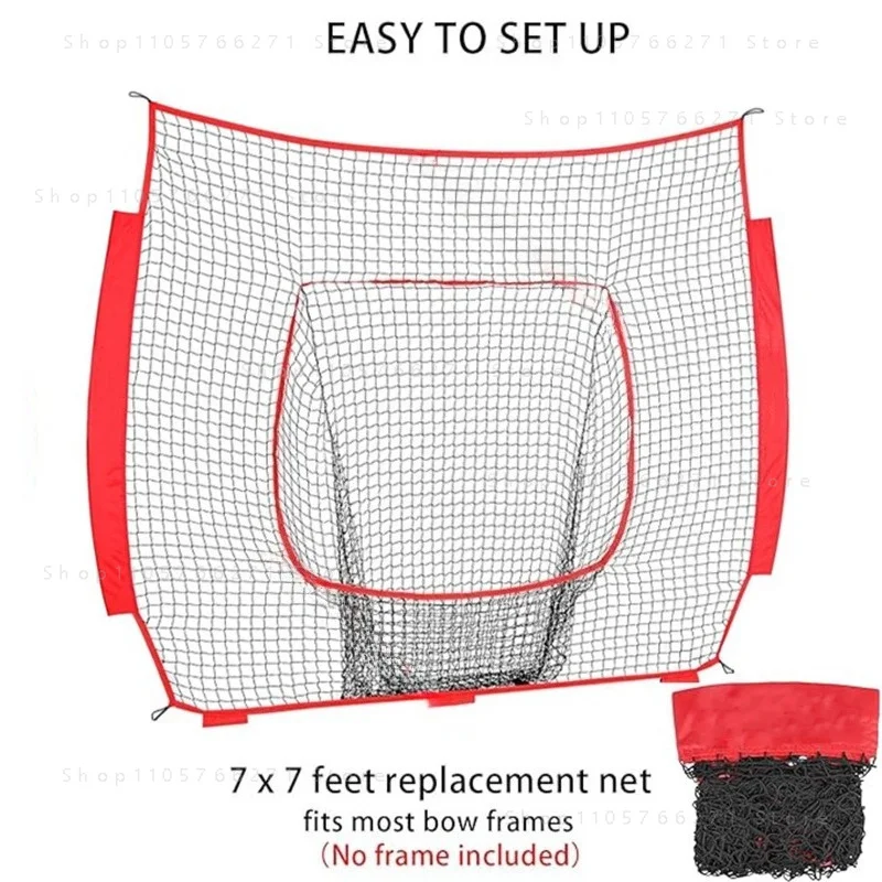 7x7 Baseball Softball Practice Net, Indoor Outdoor Portable Rebound Strike Net for Bat Hitting Training