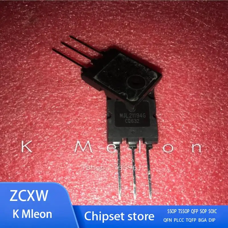 5Pairs MJL21193G MJL21193 + MJL21194G MJL21194 TO-3PL 16A 250V 200W NPN PNP Silicon  