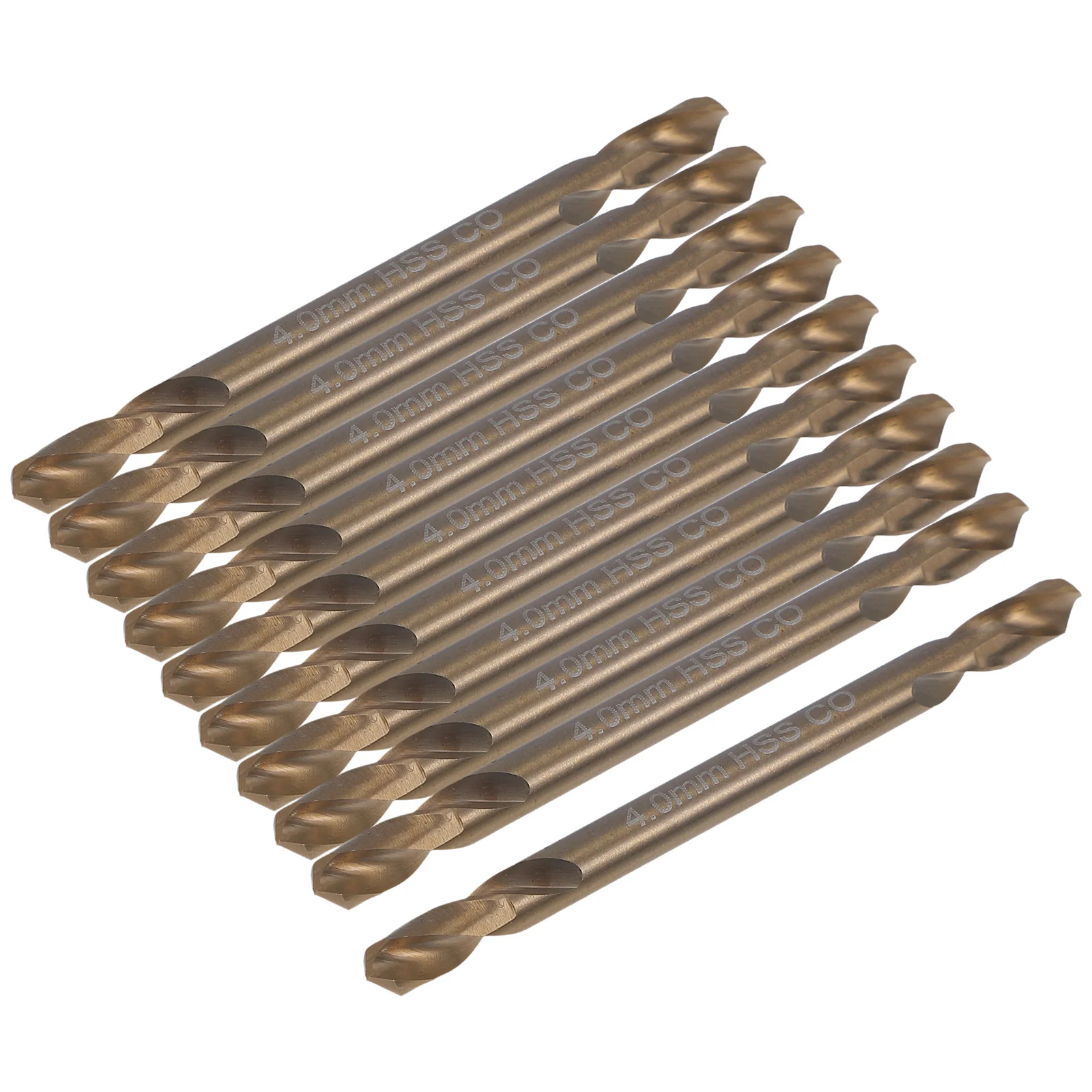 

10pcs Double Head Drill Bit 5.2mm Cobalt Steel for Plastic Stainless Steel Drilling Tools Set Long Bits Kit