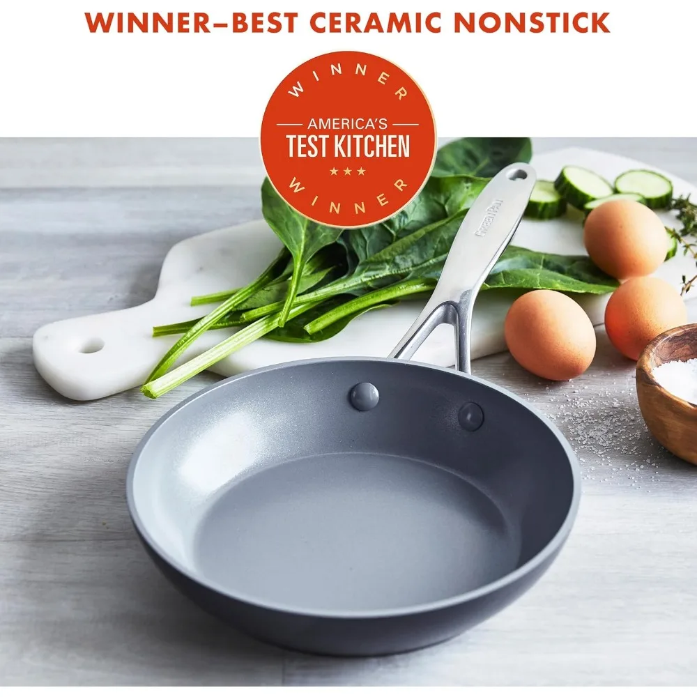 

Premium 8" Ceramic Nonstick Frying Pan - PFAS-Free, Induction Compatible, Dishwasher Safe for Healthy Cooking