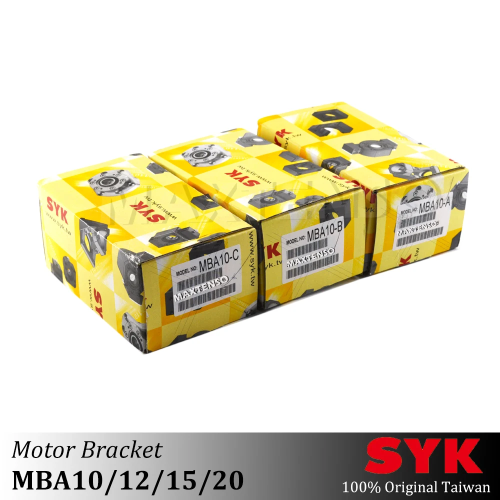 SYK MBA قسط موتور قوس الكرة المسمار المحرك الإسكان MBA10 MBA12 MBA15 MBA20 ل NEMA23 NEMA34 محرك متدرج تحمل مقعد