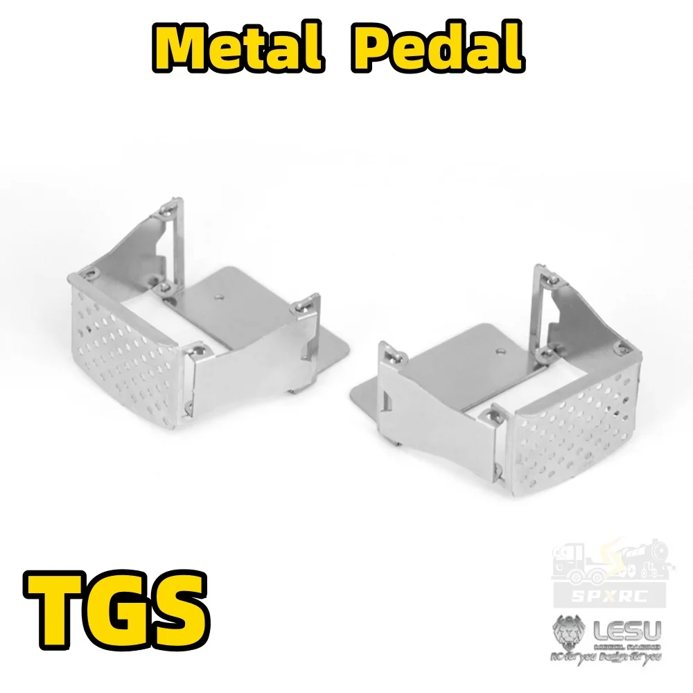 

TGS Cab Metal Pedal Silver Stainless Steel For 1/14 Tamiya RC TGS Hydraulic Dumper Truck Tipper Model Car Accessories