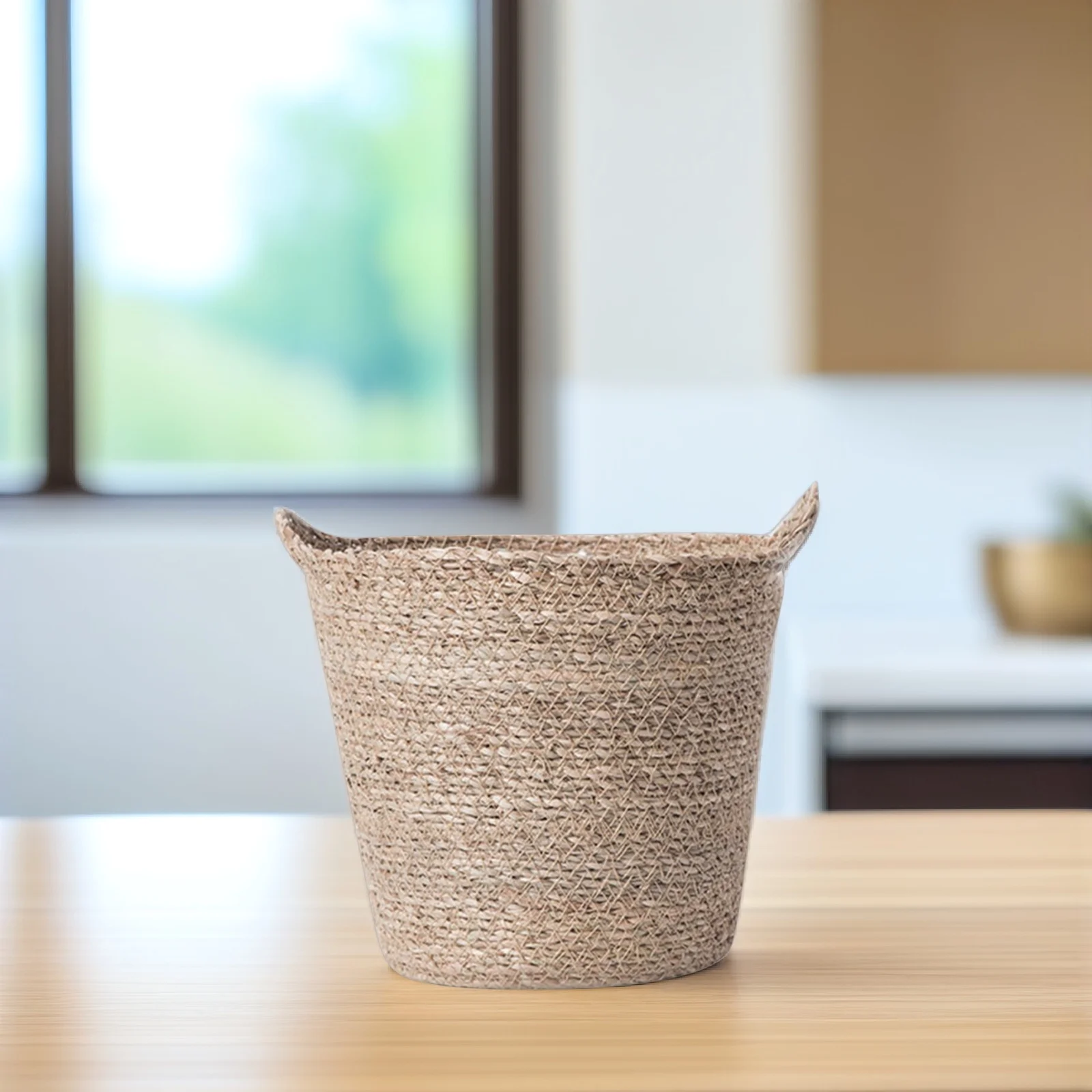 Woven Planter Basket Exquisite Straw Weaving Plant Basket for Living Room Bedroom Decor Multi-Function Storage Solution