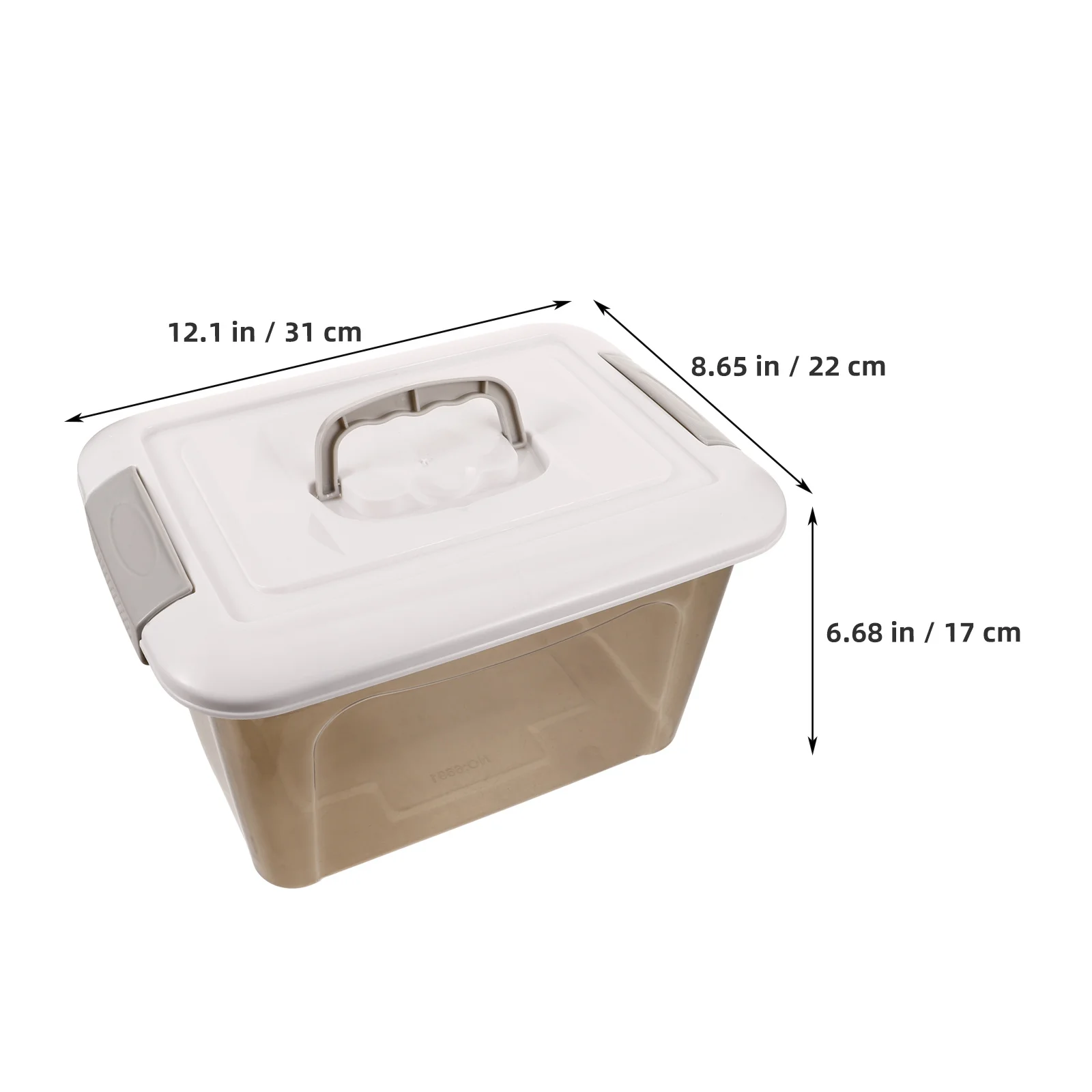 Portable Plastic Storage Box with Handle Multi-Compartment Organizer for Tools Parts Stationery Home Office Car Travel Use