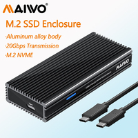 MAIWO 20Gbps M.2 NVMe SSD Enclosure USB 3.2 GEN2x2 Type-C to PCIe NVMe Adapter Support Thunderbolt 3/4 USB 4/3.2/3.1/3.0/2.0 8TB