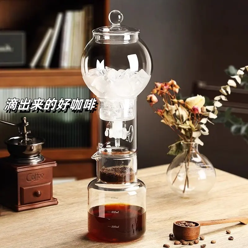 Ice drop coffee pot, drip coffee ice drop pot, hand brewed coffee.
