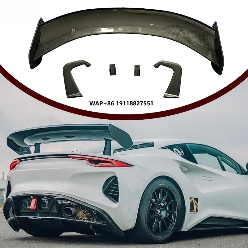 

Высококачественный задний спойлер из сухого карбона для Lotus Emira, спойлер на багажник в стиле GT4, автозапчасти