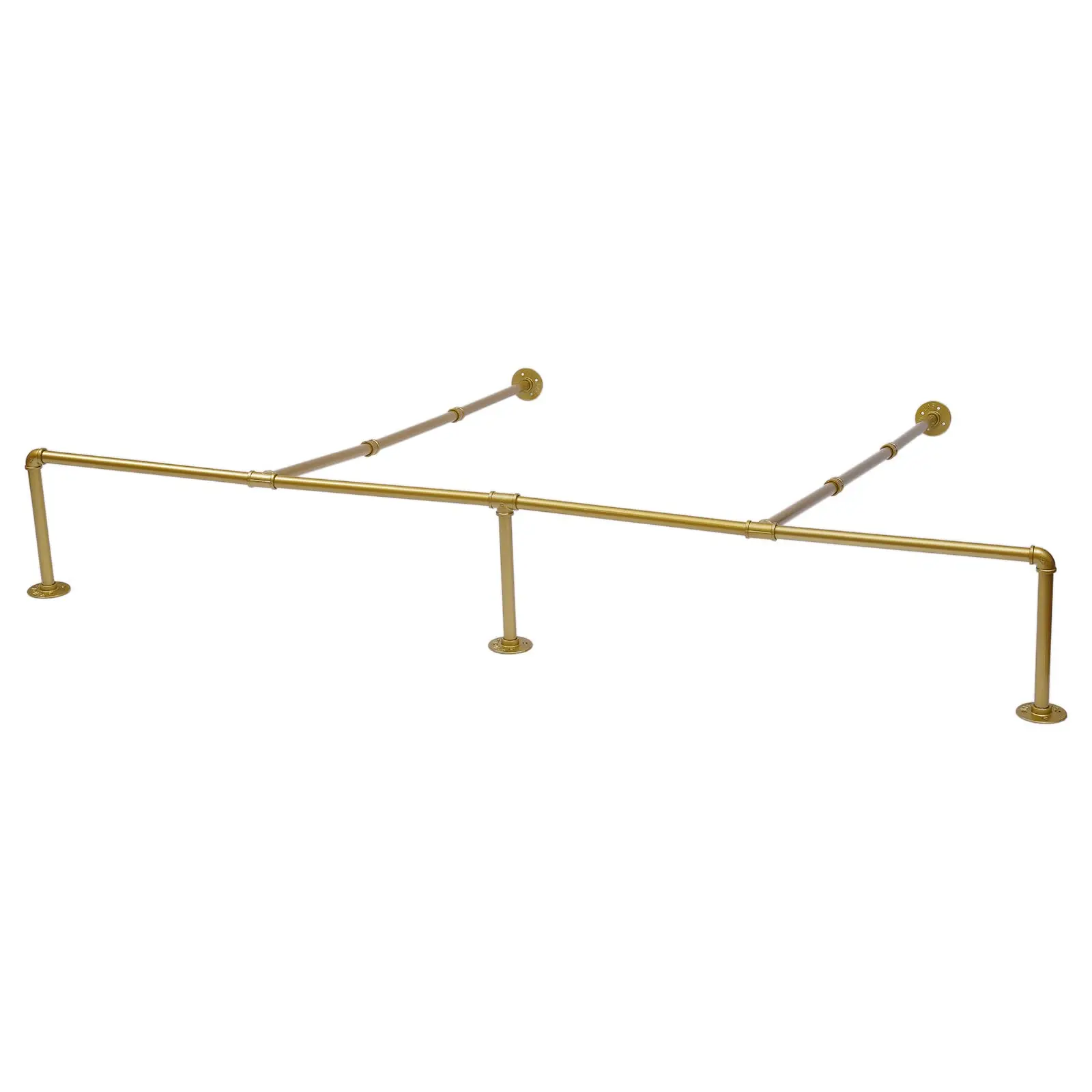 رف الملابس المثبت على الحائط، رف الملابس الصناعي، نظام خزانة الملابس، رف الملابس المثبت على الحائط باللون الذهبي