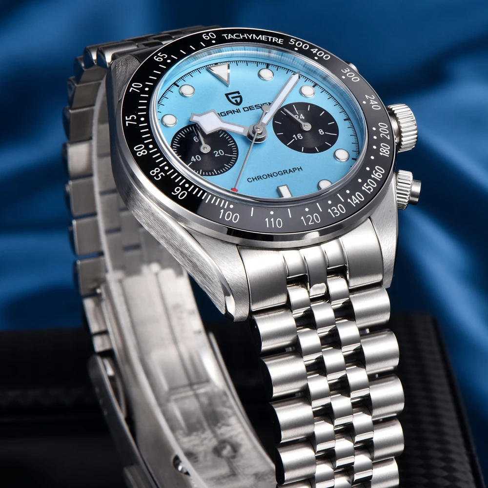 PAGANI DESIGN 2025 New BB Flamingo Chronograph Luxury Sports Quartz Watch Men Sapphire mirror 100M Waterproof Fashion Wristwatch