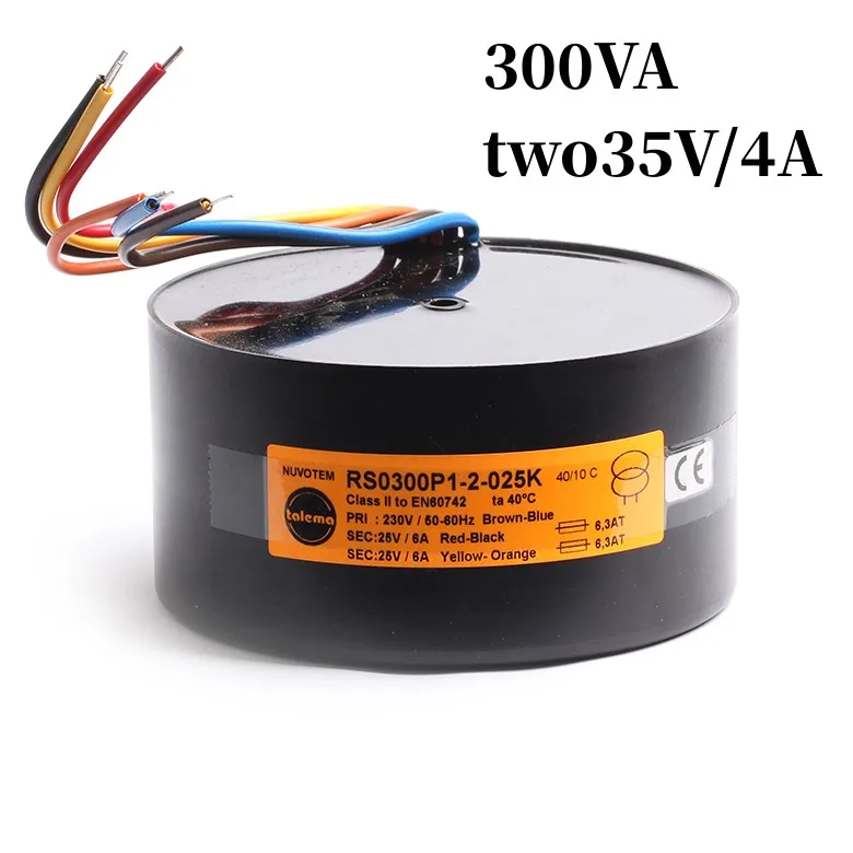 RS Talema fully sealed shielded 300VA double 35V 300W imported ring transformer with fever ring