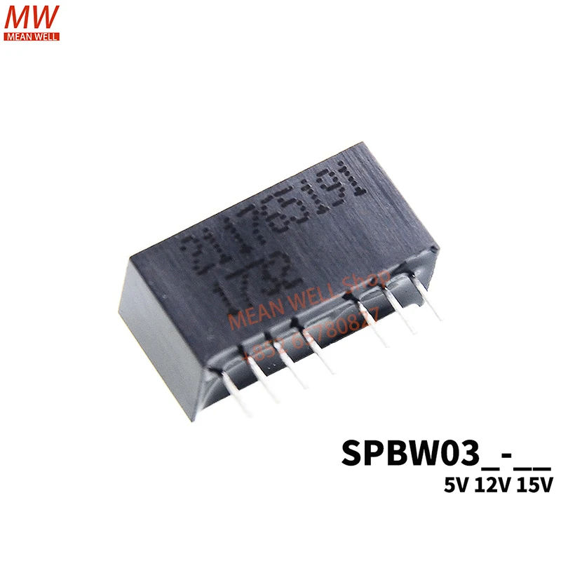 MEAN WELL Switching Power Module 3W SIP Package DC-DC Regulated Converter SPBW03F-05 SPBW03G-05 SPBW03G-12 SPBW03F-15 SPBW03G-15