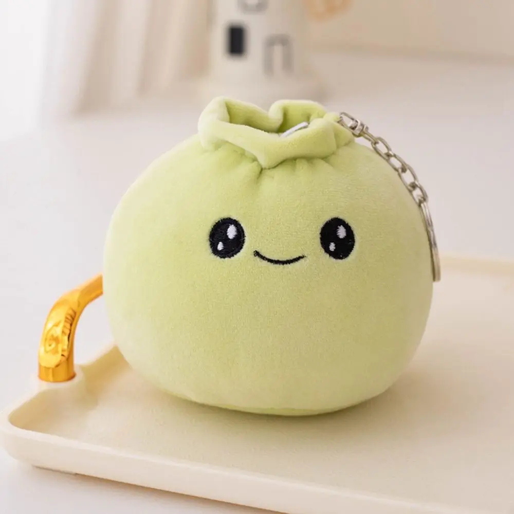 Funny Soft Rice Bao Face Food Cartoon Steamed Stuffed Bun Bao Zi Mini Dumplings Keychain Hanging