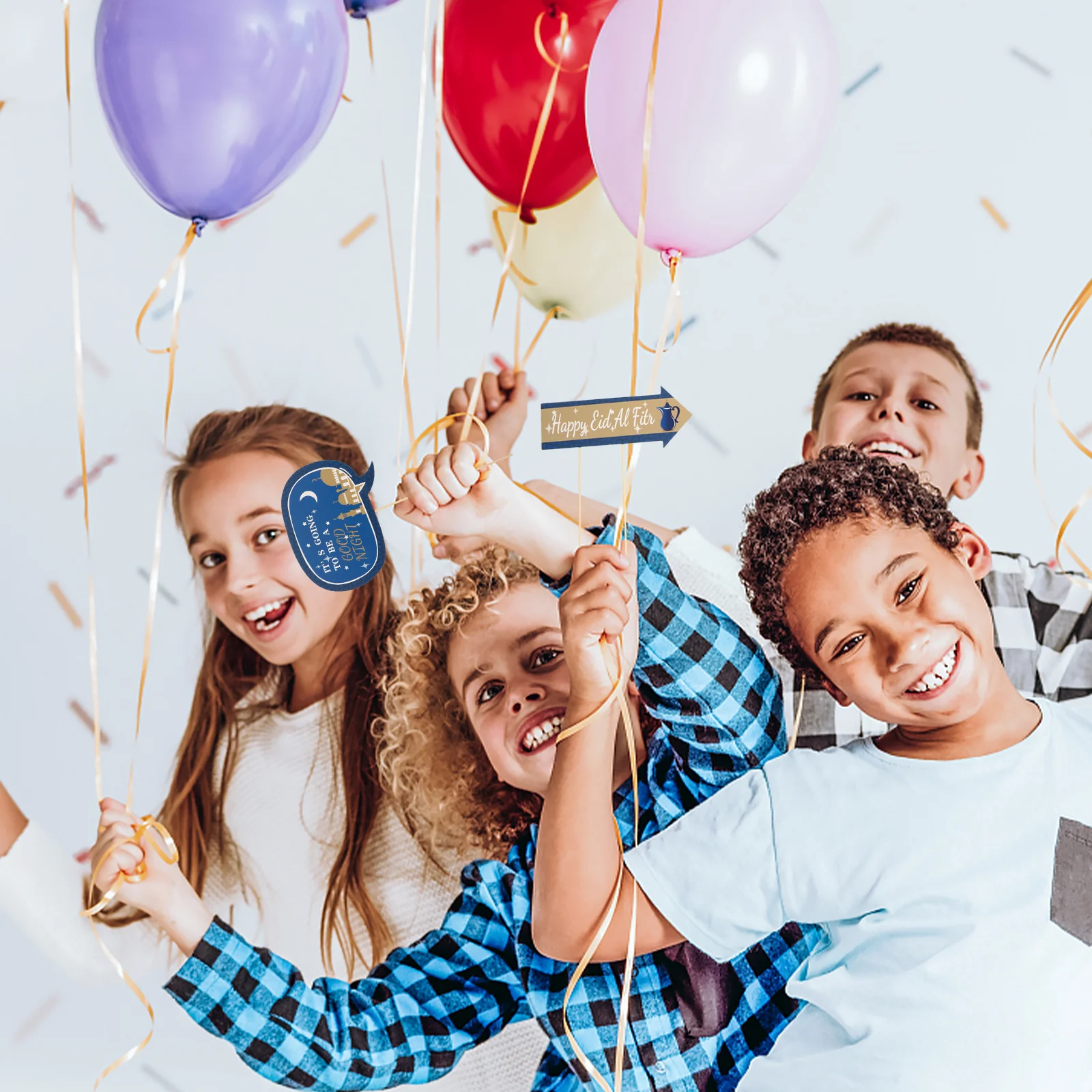 

27Pcs Eid Party Photo Prop Set Paper Photography Props for Selfie Fun Games Bright Colorful Unique Design Eid Photo Prop