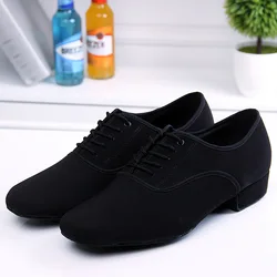 Oxford Men Latin Dance Shoes Jazz Adult Ballroom Salsa Dancing Shoes for Men Black Teachers Training Modern Tango Dance Sneakers