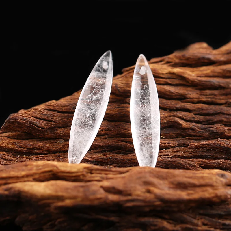 

Natural Semiprecious Jewelry White Quartz Marquise Earring Pendant Bead Accessories