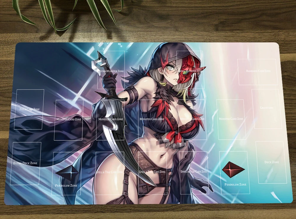 YuGiOh Diabellestarr the Dark Witch TCG CCG Mat Trading Card Game Mat Table Playmat Desk Gaming Play Mat Mouse Pad Mousepad