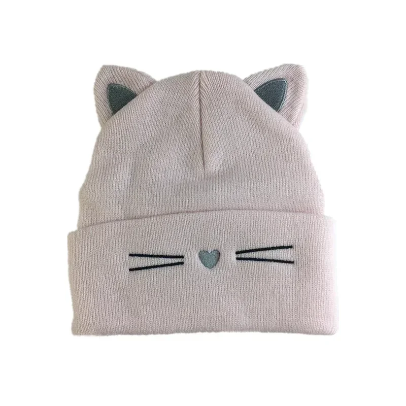 Autumn Winter Hat for Toddler European Style Lovely Animal Cat Beanie for Toddler Boy Girl Warm Elastic Baby Hat for 1-5 Year