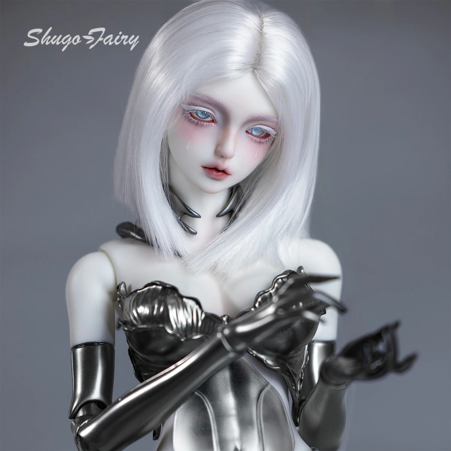 

BJD Doll 1/4 Sylvi Fullset E Surreal Cyberpunk Dark Stalker Mecha Girl Removable Abdomen Resin Figure Magnetic Tail ShugaFairy